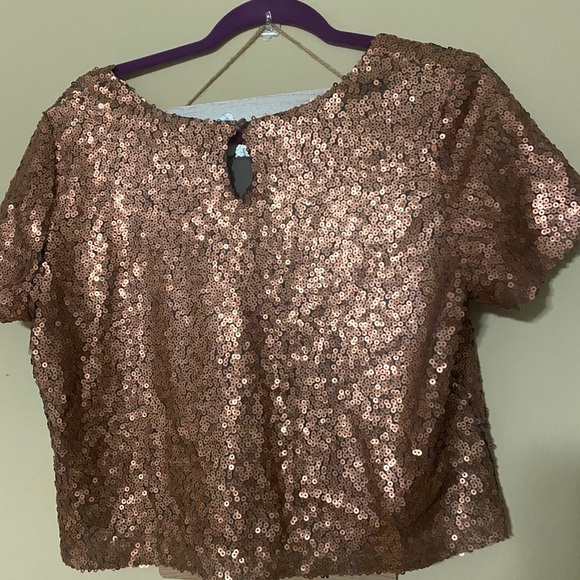 Rose Gold sequins Top - Picture 5 of 5